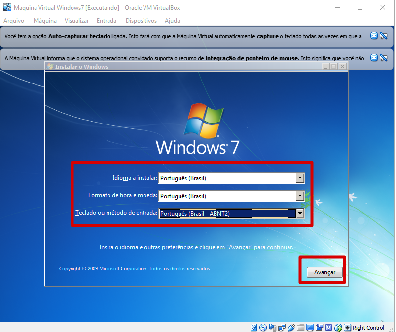 Instalação do Windows 7