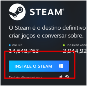 Imagem da instalação no site do Steam. Imagem: Printscreen da página do Steam.