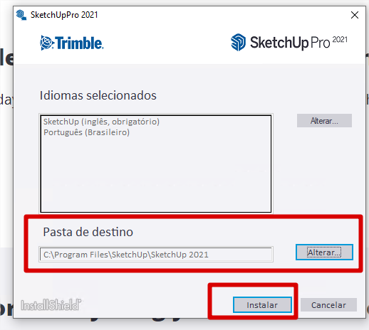 Local Instalação SketchUp
