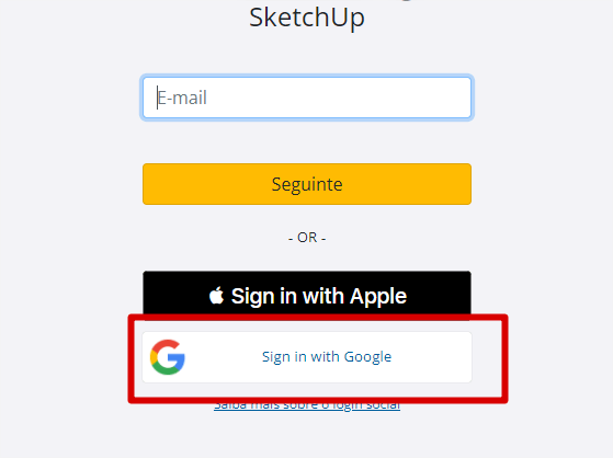 Login Google SketchUp