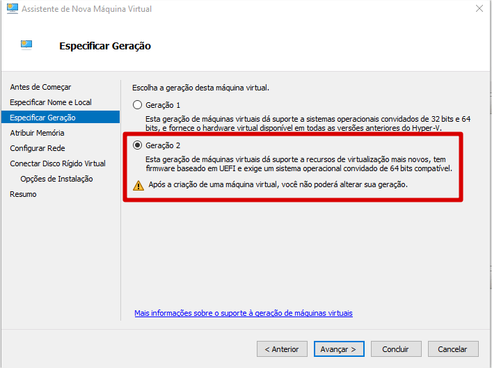 Geração 2 da máquina virtual