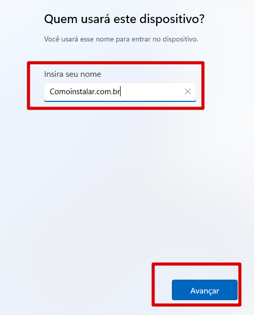 Nome de usuário do Windows 11