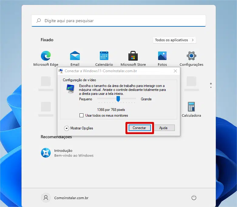 Conectar ao Windows 11