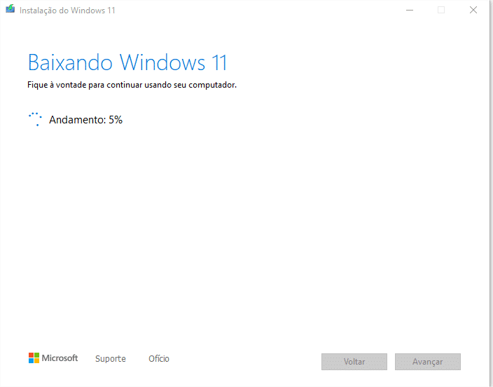 Baixando Windows 11