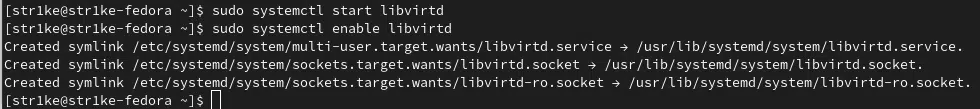 resultado enable libvirtd