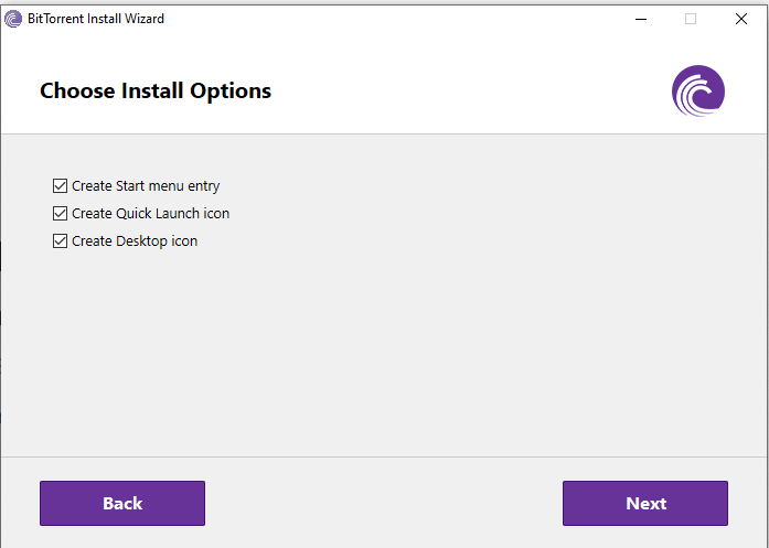 Install Options BitTorrent