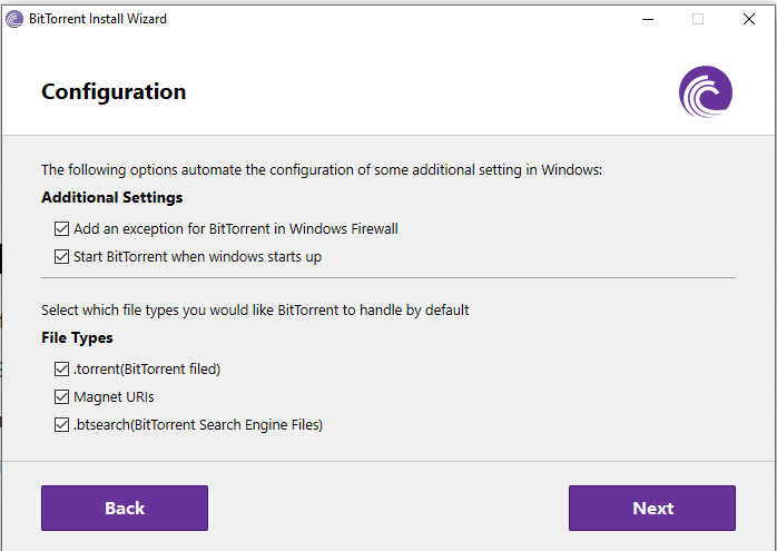 Configuration BitTorrent