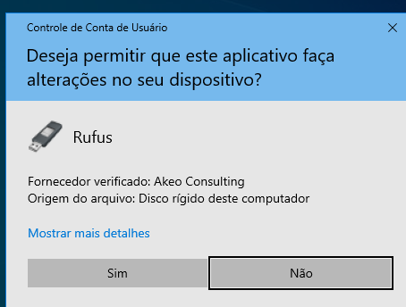 Alerta de segurança do Windows