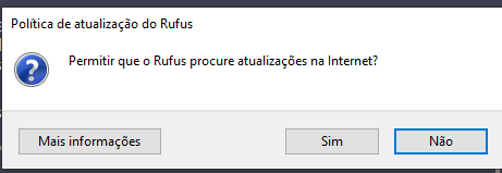 Atualização do Rufus