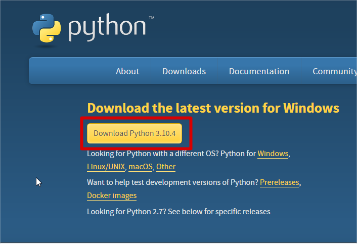 Download Python para Windows