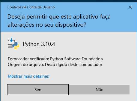 UAC Windows Python